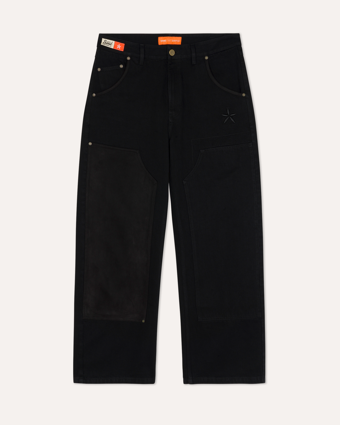 Denim Suede Double Knee