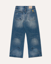 Denim Suede Double Knee