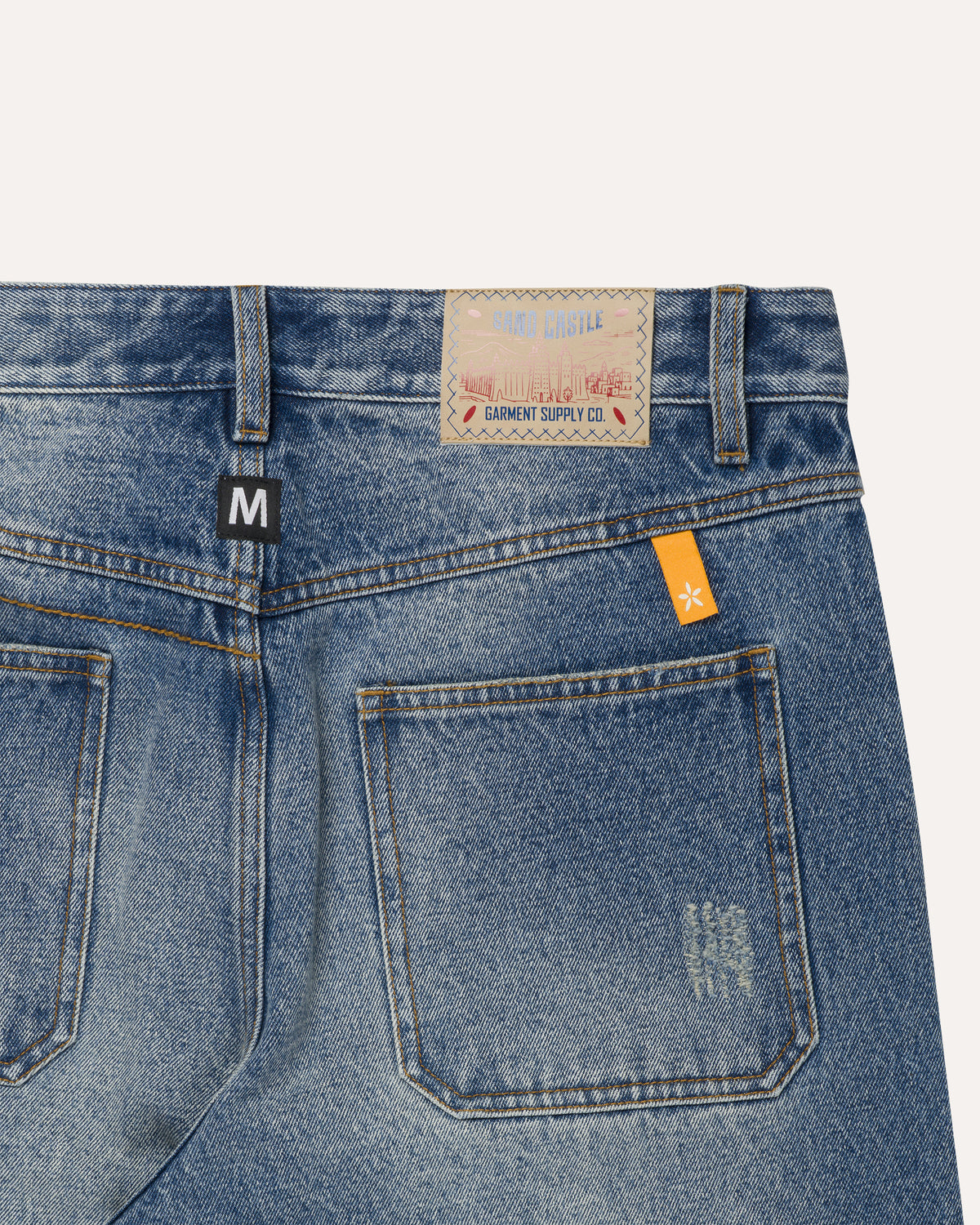 Denim Suede Double Knee