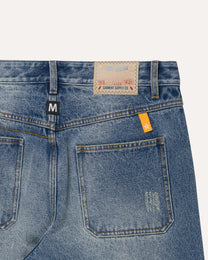 Denim Suede Double Knee
