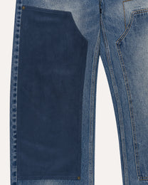 Denim Suede Double Knee