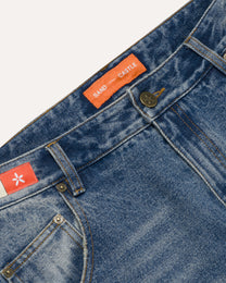 Denim Suede Double Knee