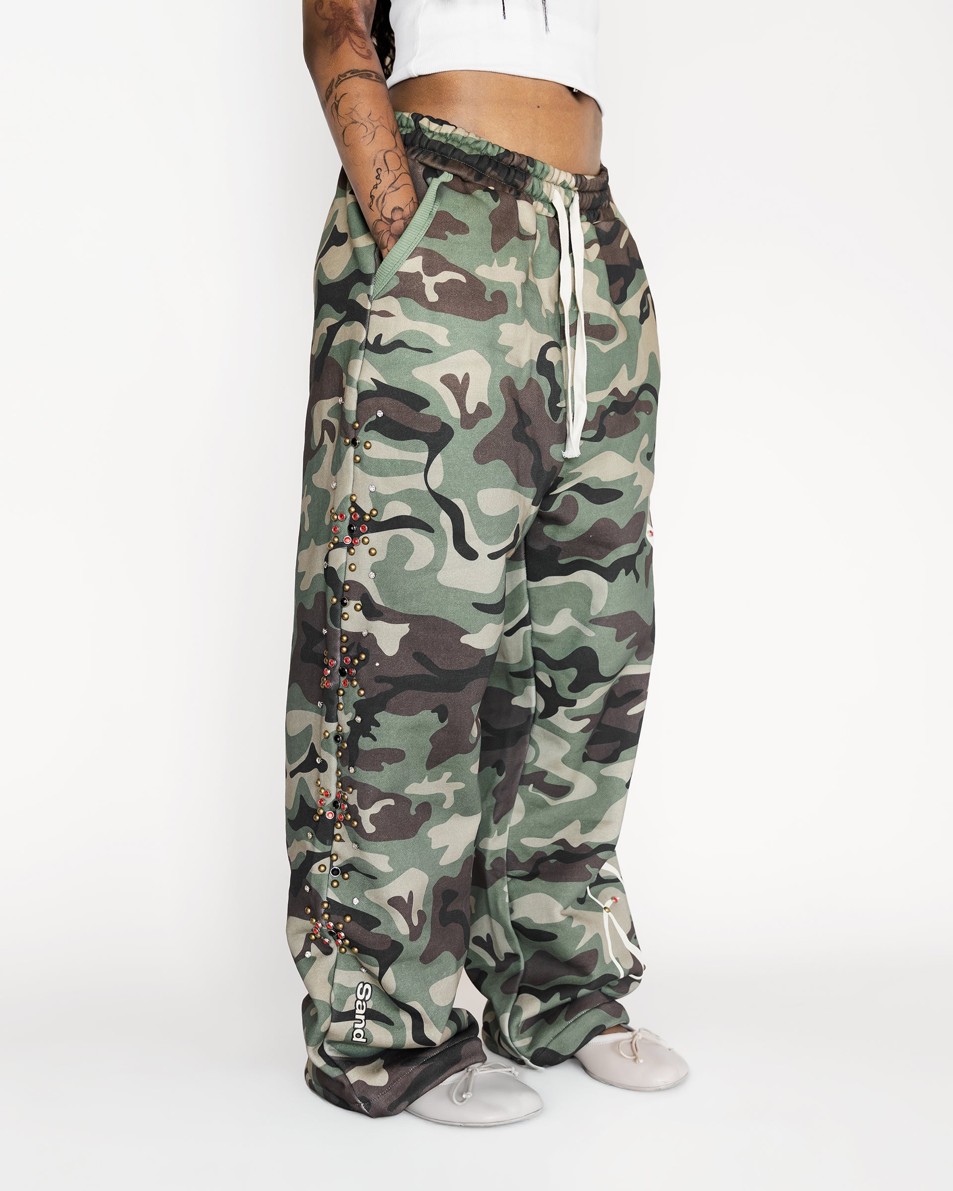 Studded Camo Sweats