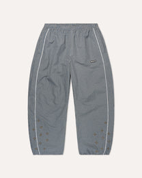 Weekday Plaid Pants in Sky Plaid, front view — Sand Castle Atelier